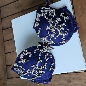 Donna Loren Padded Pushup Beaded Bra